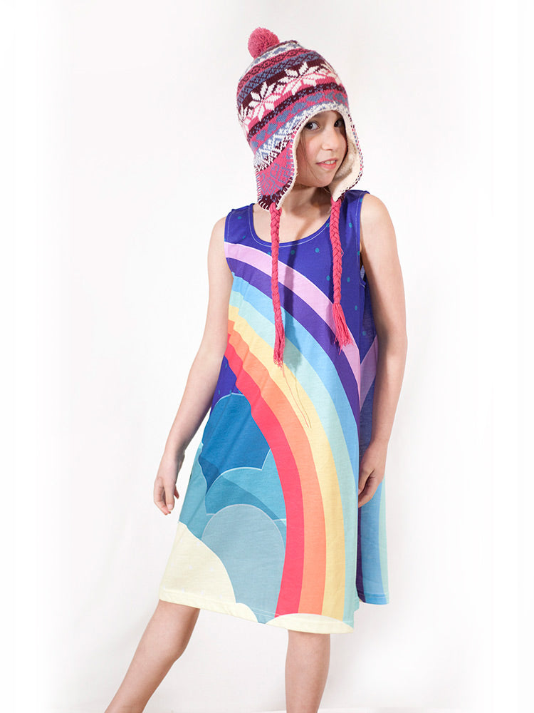 United World of Summer - Girl's rainbow dress - deezo the happy fashion