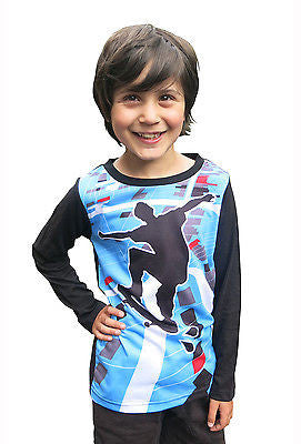 Skater  - long sleeve boys T shirt - deezo the happy fashion