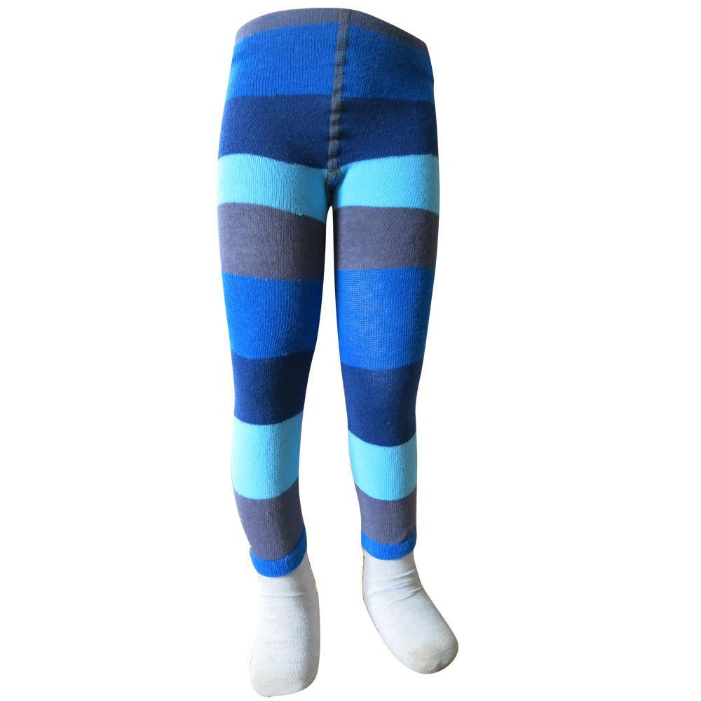 Blue & Gray Stripe Leggings  size 12m - deezo the happy fashion