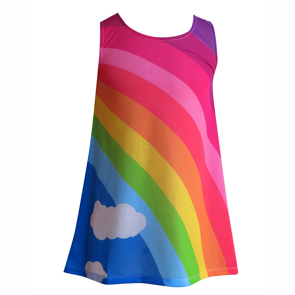 Classic Girls rainbow dress - Dresses deezo the happy fashion 