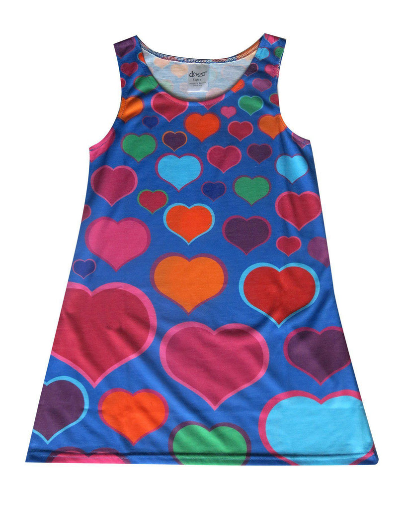 Blue hearts - Girl love dress - deezo the happy fashion