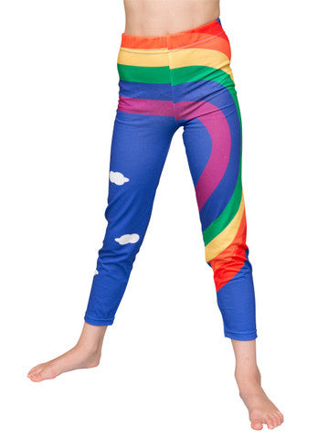 Rainbow - girls printed leggings - deezo the happy fashion