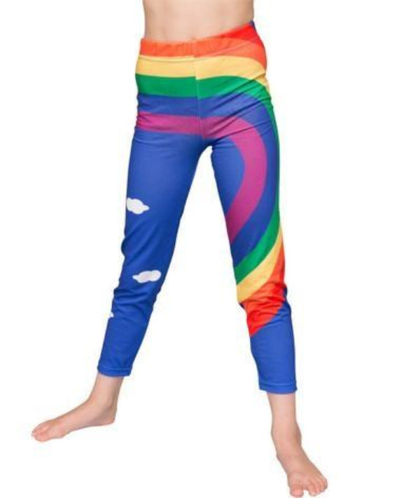 Rainbow - girls printed leggings - deezo the happy fashion