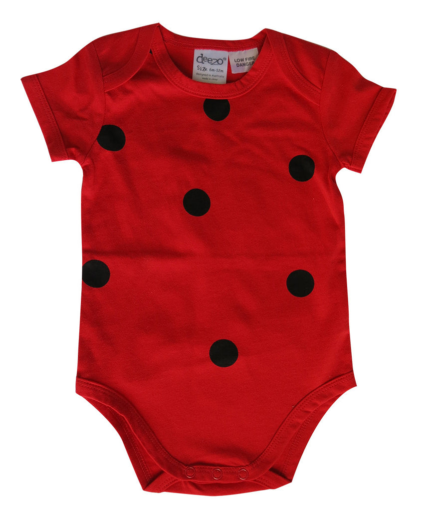 Red Lady Bug baby suit - deezo the happy fashion