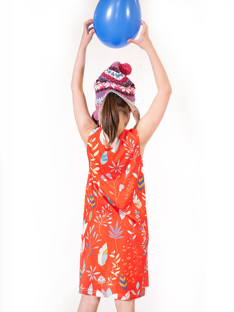 Sounds of Summertime - Girl's kawaii red dress - deezo the happy fashion