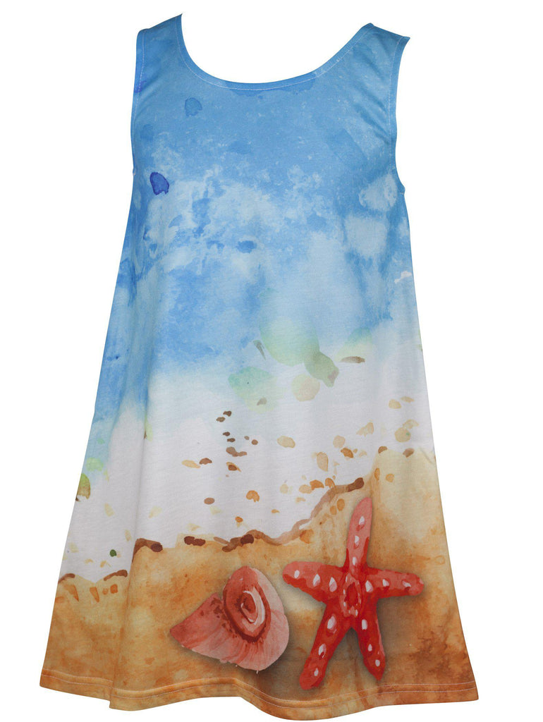 Summer Shores - Girl's blue boho dress - deezo the happy fashion