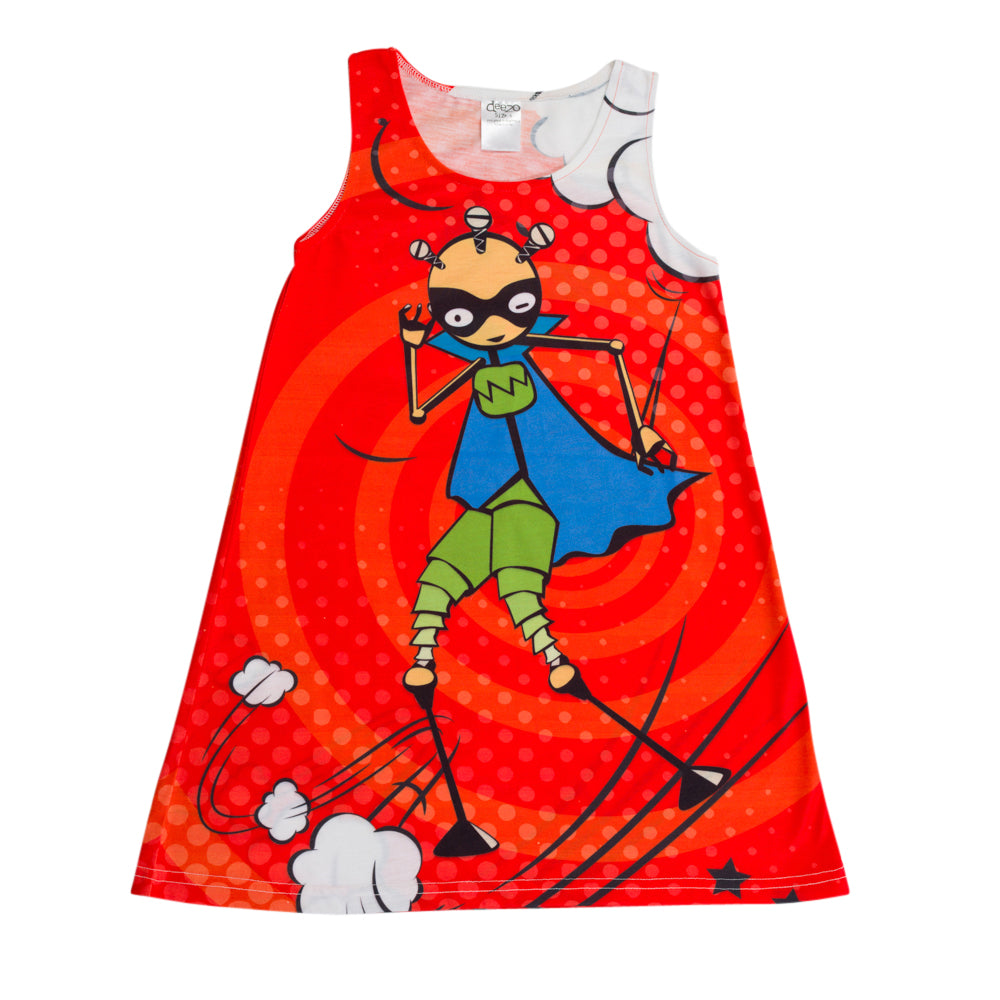 Super She's a Hero- Girl's kawaii dress - deezo the happy fashion