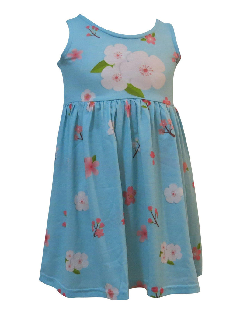 Light Blue Flower Dress - deezo the happy fashion