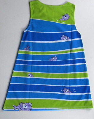 Striped Fish - Girl's boho dress - deezo the happy fashion