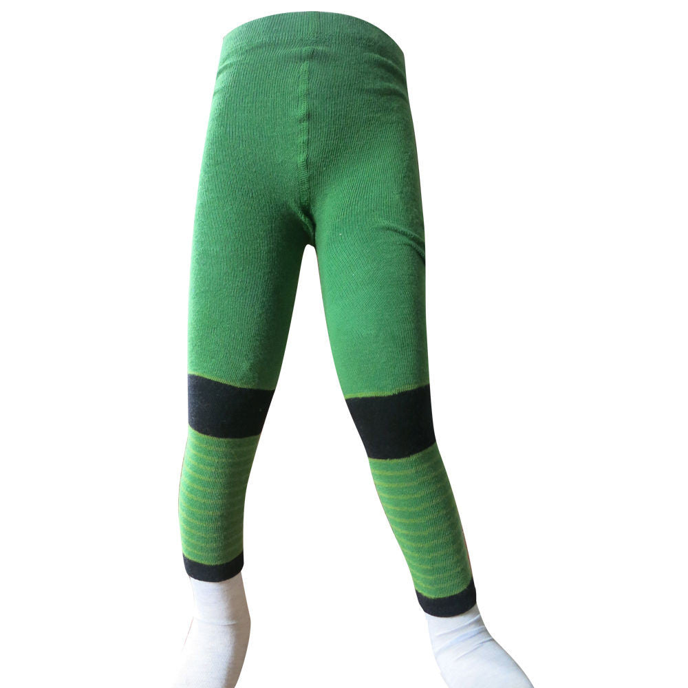 Green Stripe Leggings - size 12m - deezo the happy fashion