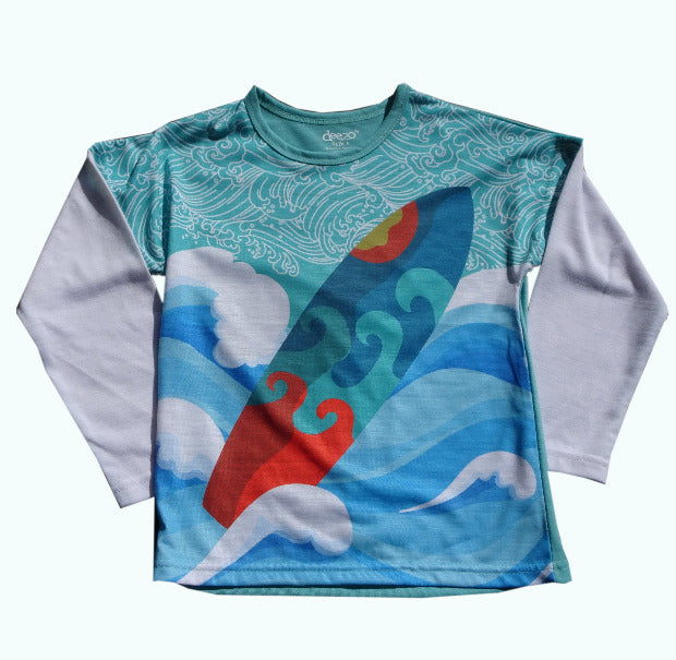 Surf Long sleeve Kids T-shirt – deezo the happy fashion